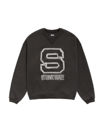 Sort Stussy State Crew Hoodie Black - Stussy 337688506