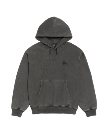 Sort Stussy Basic Hoodie Pigment Dyed Black - Stussy 337688506