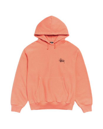 Stussy Basic Hoodie Pigment Dyed Sherbert - Stussy 337688506