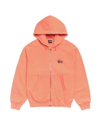 Stussy Basic Zip Hoodie Pigment Dyed Sherbert - Stussy 337688506