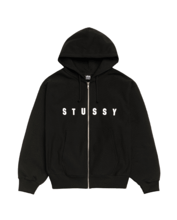 Sort Stussy Lens Zip Hoodie Black - Stussy 337688506