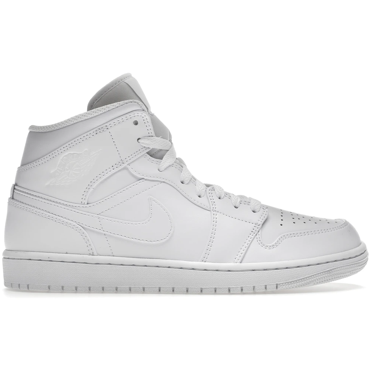 Hvid Air Jordan Mid Triple White - Air 337688506