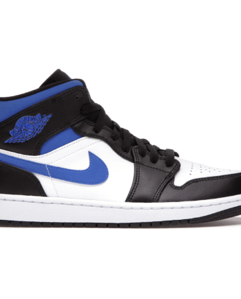 Sort Air Jordan Mid White Black Racer Blue - Air 337688506