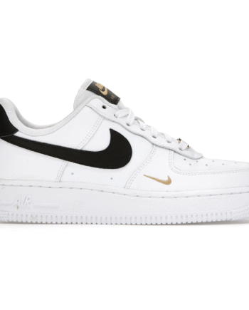 Sort Nike Air Force Low Essential White Black Gold Mini Swoosh - Nike 337688506  - 194957057610