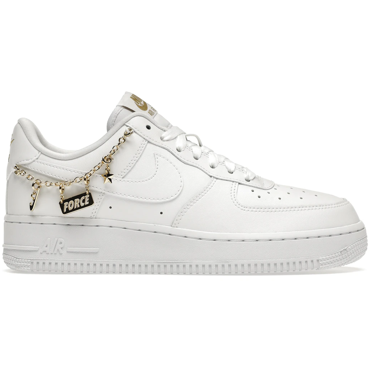 Hvid Nike Air Force Low White Pendant - Nike 337688506 - 195243800026