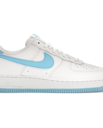 Hvid Nike Air Force Low White Aquarius Blue - Nike 337688506