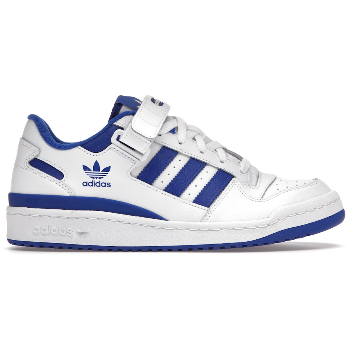 Hvid Adidas Forum Low White Royal Blue - Adidas 337688506 - 4064037427137