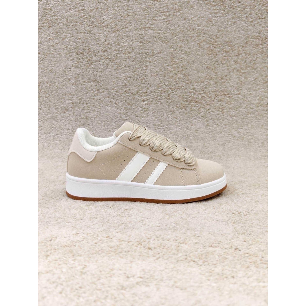 Beige Ginette Dame Sneakers 123 - Shoes 337688506 - 5715406880310