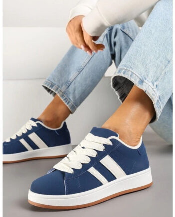 Blå Ginette Dame Sneakers 123 Blue - Shoes 337688506  - 5715406734552