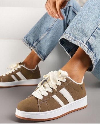 Ginette Dame Sneakers 123 Kaki - Shoes 337688506  - 5715406734613