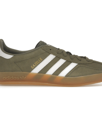 Hvid Adidas Gazelle Indoor Olive Strata Cloud White Gum - Adidas 337688506