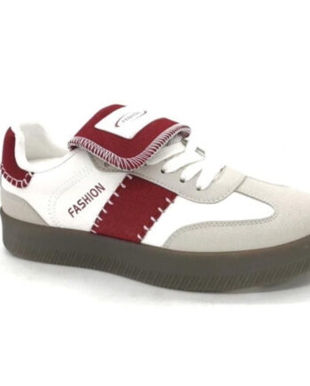Rød Josianne Dame Sneakers 101 Kaki Red001 - Shoes 337688506  - 5715406746272