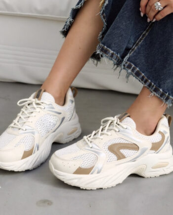 Beige Liana Dame Sneakers - Shoes 337688506  - 5715406869704