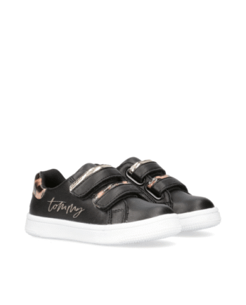 Sort Tommy Hilfiger Sko Leopard Black Platinum Børnesko Legekammeraten - 337688506