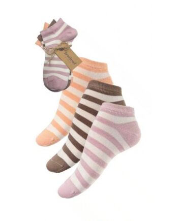 Multifarvet Festival Pak Bambus Sneaker Sokker Striber Til Kvinder - Festival 337688506  - 5713930020172